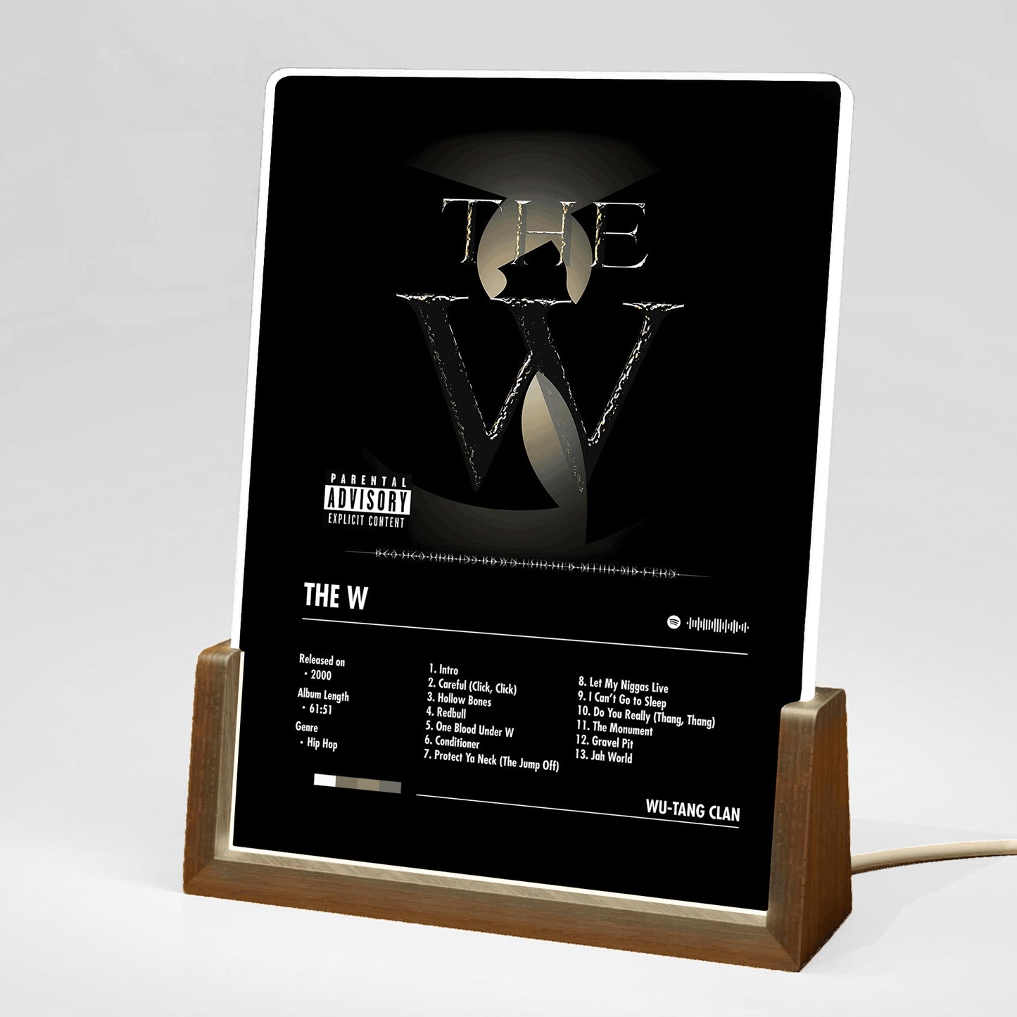 Wu-Tang Clan Album Decor Acrylic LED Frame