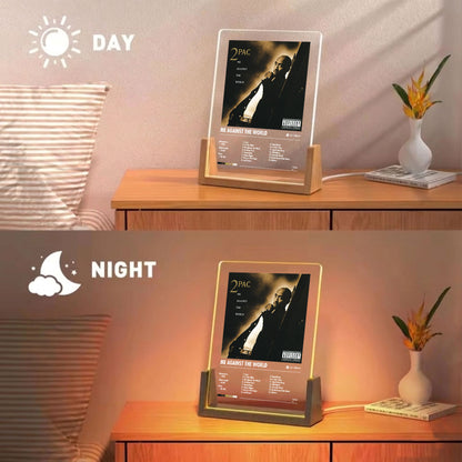 2Pac "Me Against The World" Album Decor Acrylic LED Frame