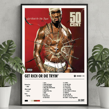 50 Cent "Get Rich or Die Tryin" Album Decor Poster (Digital Download)|