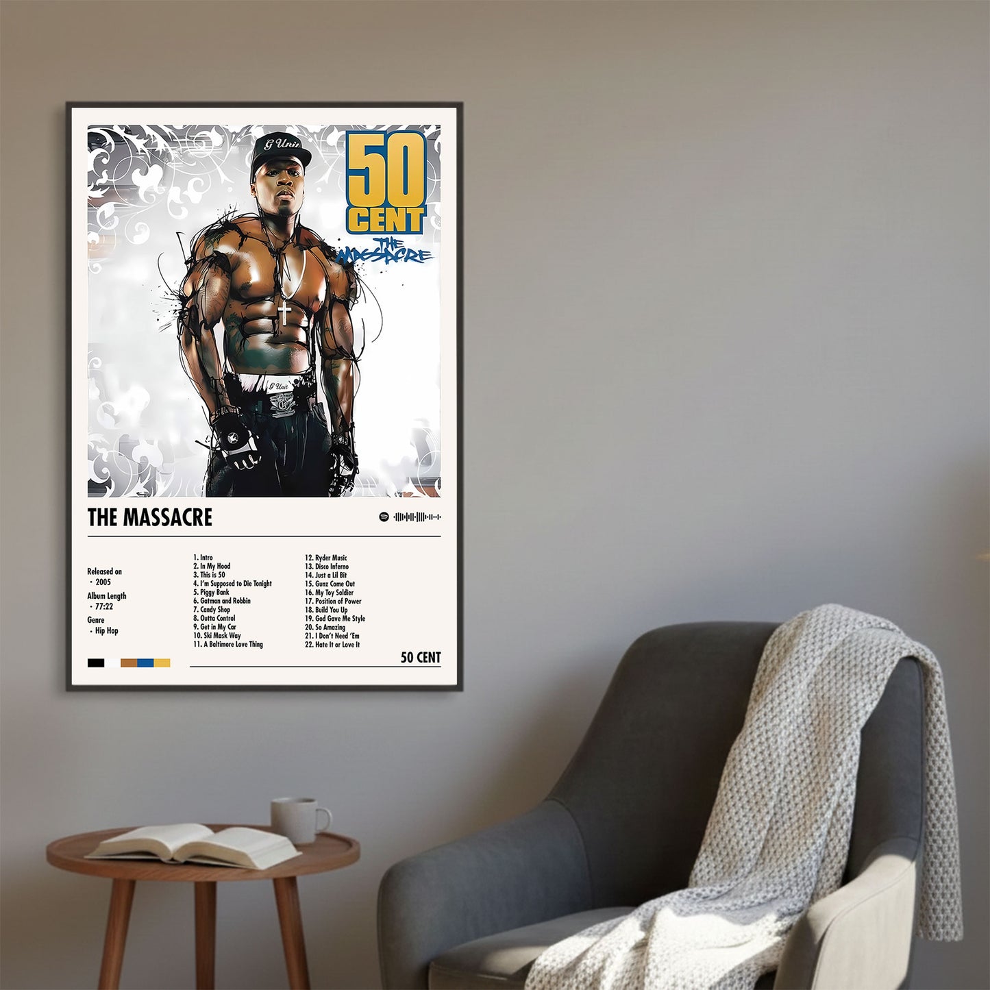 50 Cent "The Massacre" Album Decor Poster (Digital Download)
