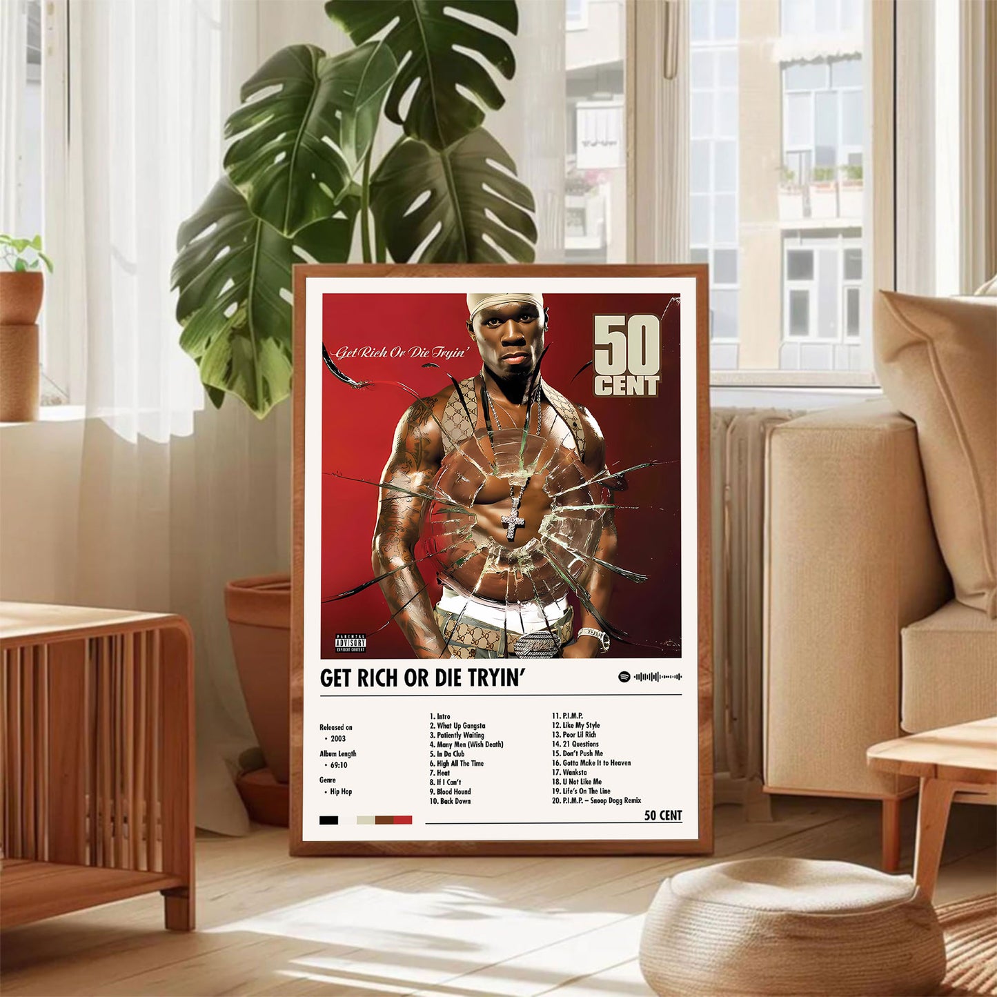 50 Cent "Get Rich or Die Tryin" Album Decor Poster (Digital Download)|