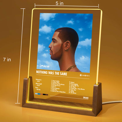 Drake "Nothing Was The Same" Album Decor Acrylic LED Frame