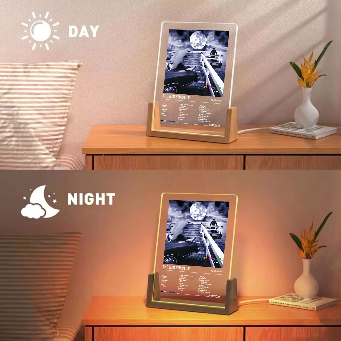 Eminem "Slim Shady LP" Album Decor Acrylic LED Frame