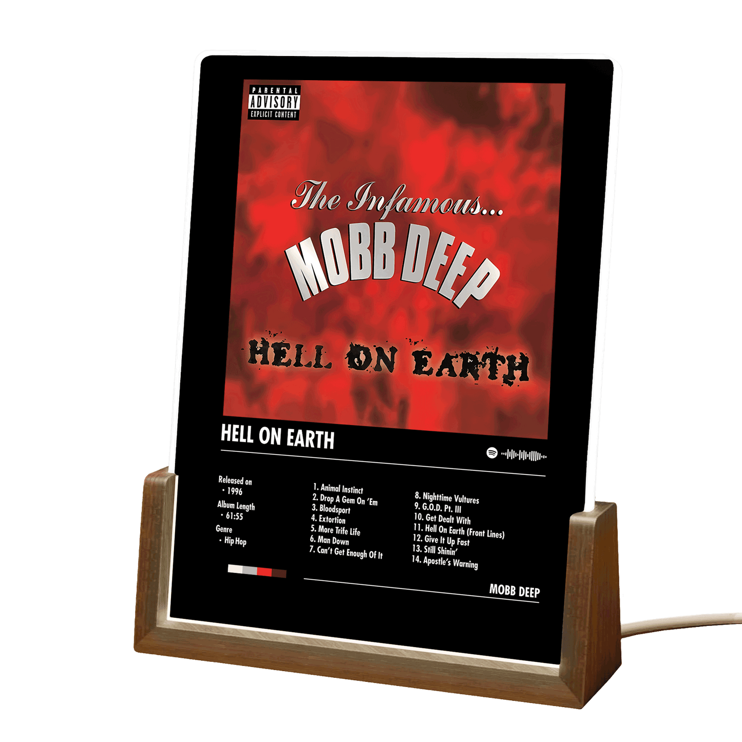 Mobb Deep "Hell on Earth" Album Decor Acrylic LED Frame