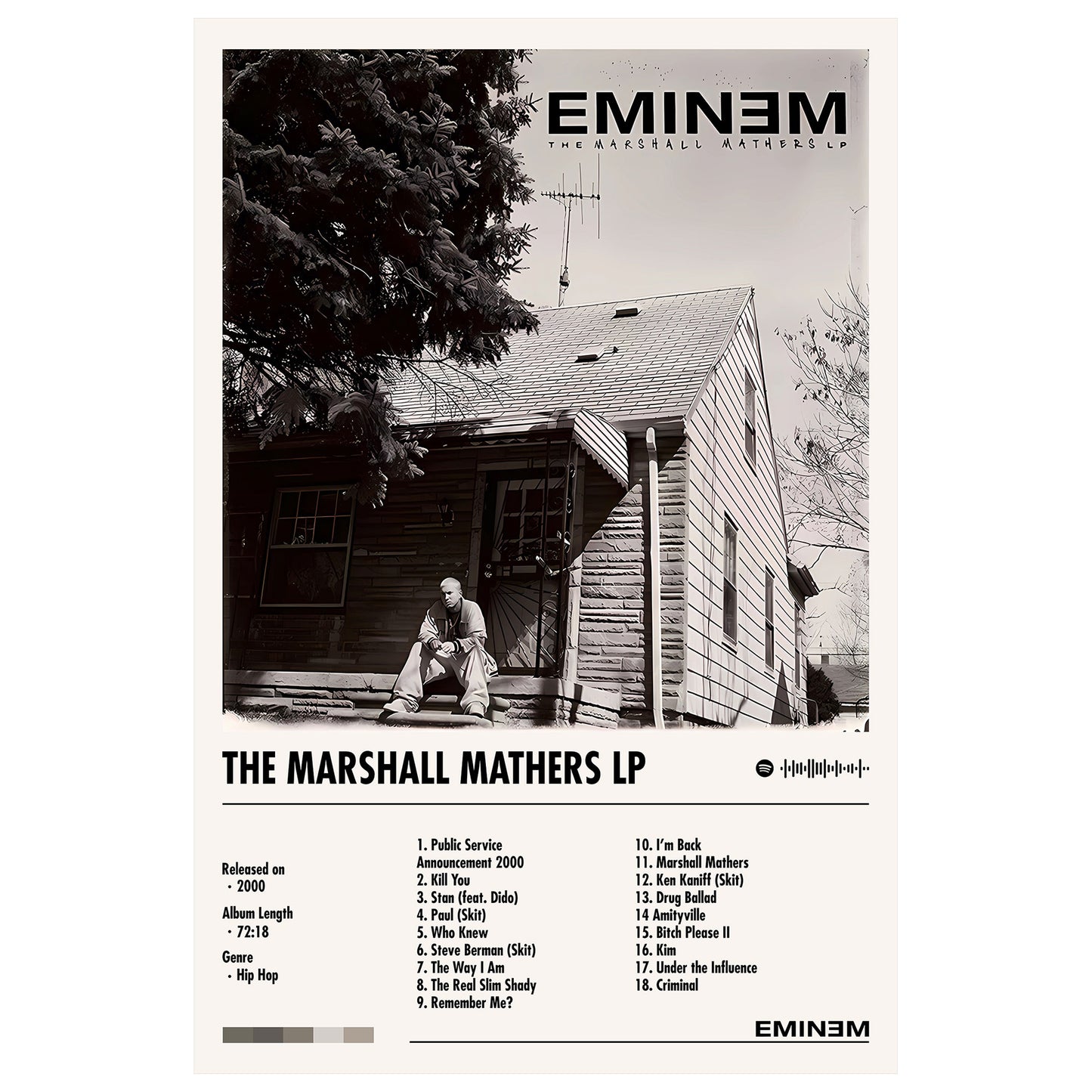 Eminem  "The Marshall Mathers LP" Album Decor Poster (Digital Download)