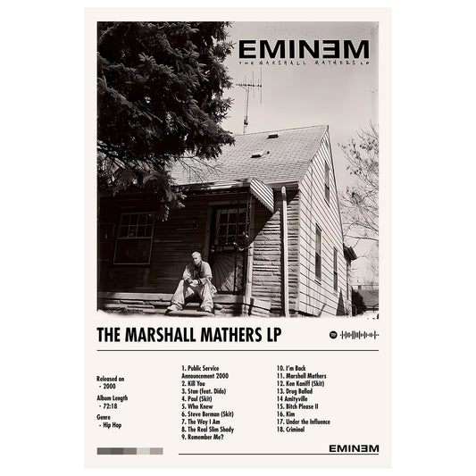 Eminem  "The Marshall Mathers LP" Album Decor Poster (Digital Download)