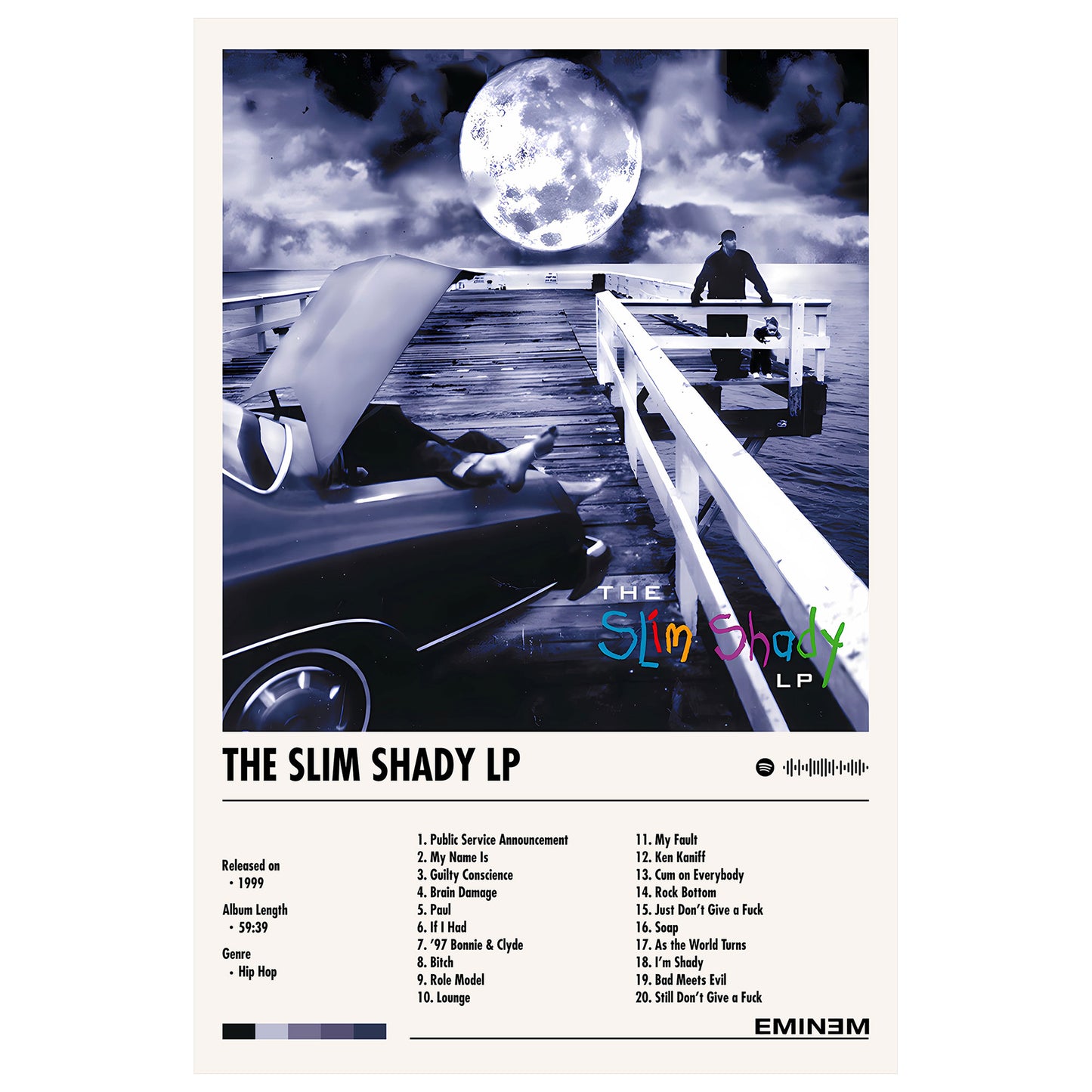 Eminem "Slim Shady LP" Album Decor Poster (Digital Download)