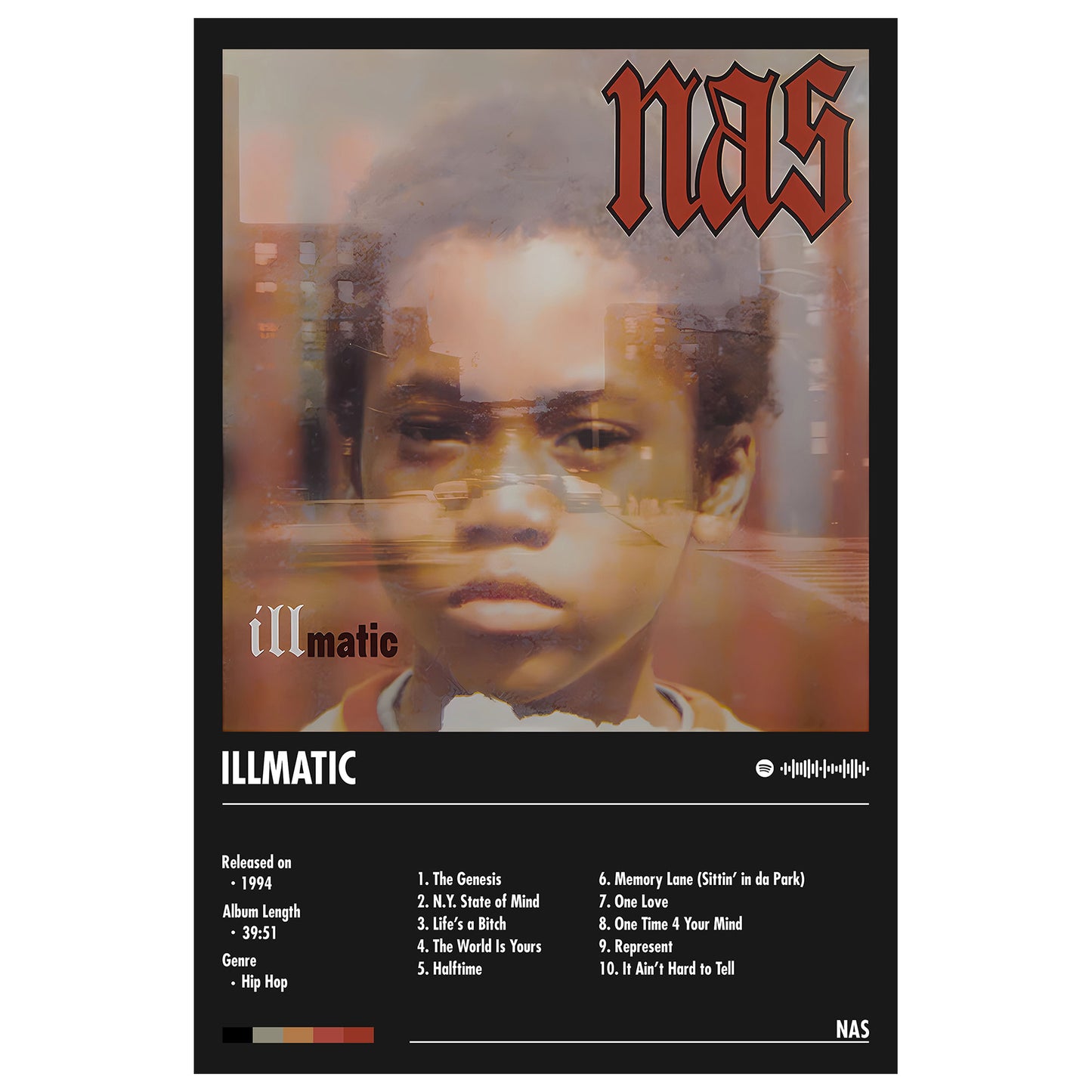 Nas "Illmatic" Album Decor Poster (Digital Download)