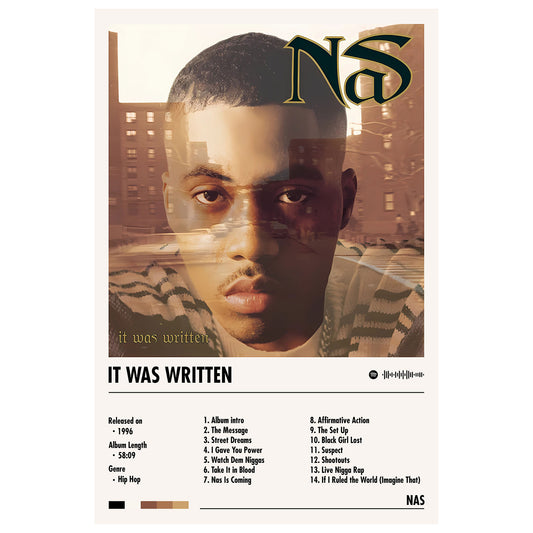 Nas "It Was Written" Album Decor Poster (Digital Download)