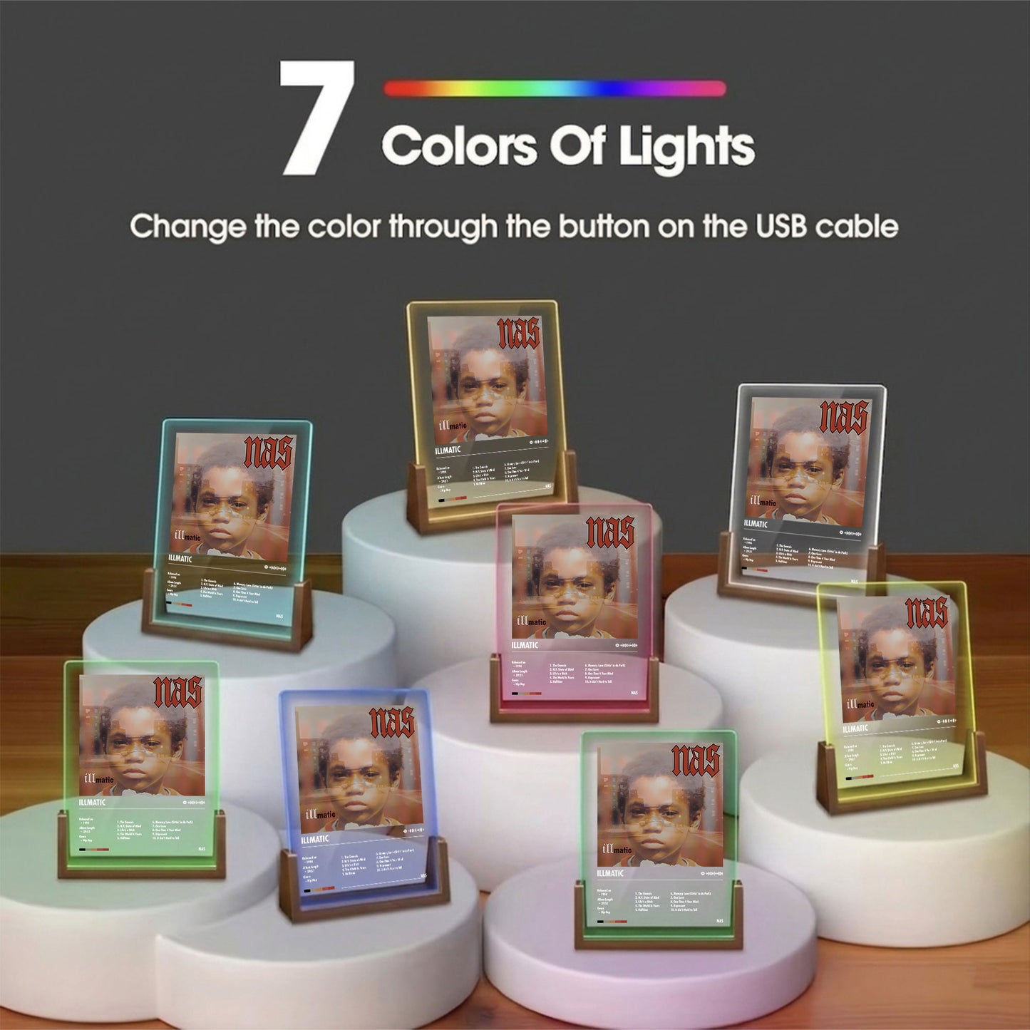 Nas "Illmatic" Album Decor Acrylic LED Frame
