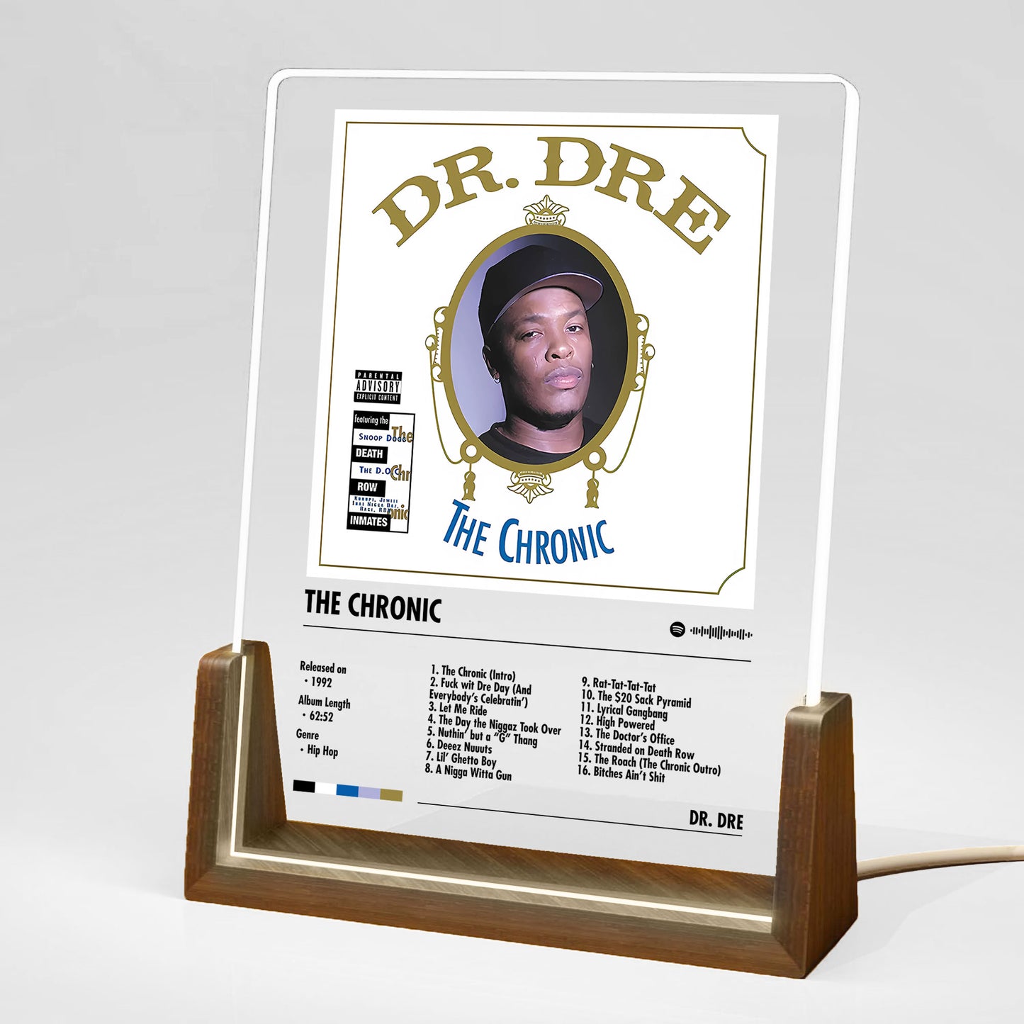 Dr. Dre "The Chronic" Album Decor Acrylic LED Frame