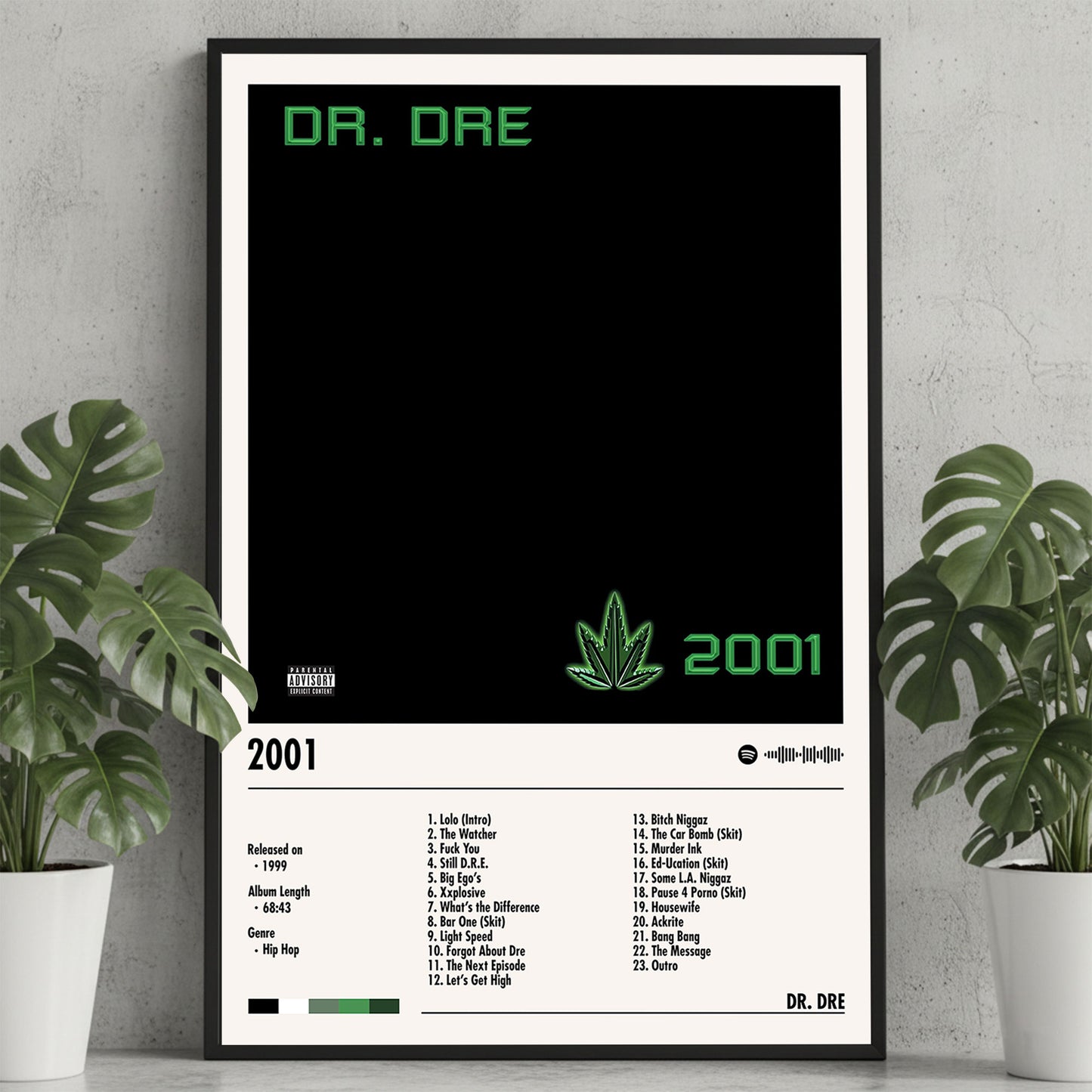 Dr. Dre "2001" Album Decor Poster (Digital Download)