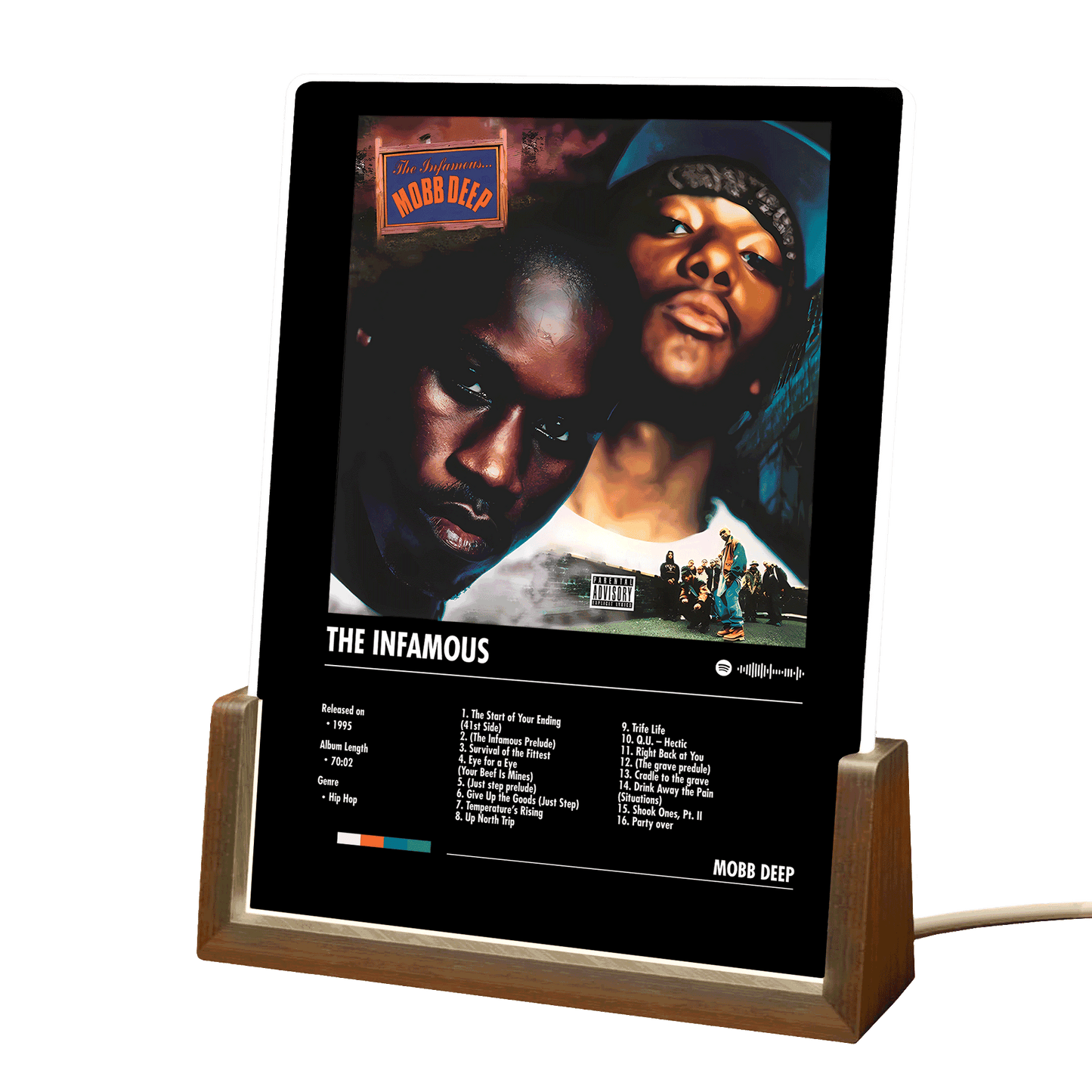 Mobb Deep "The Infamous" Album Decor Acrylic LED Frame