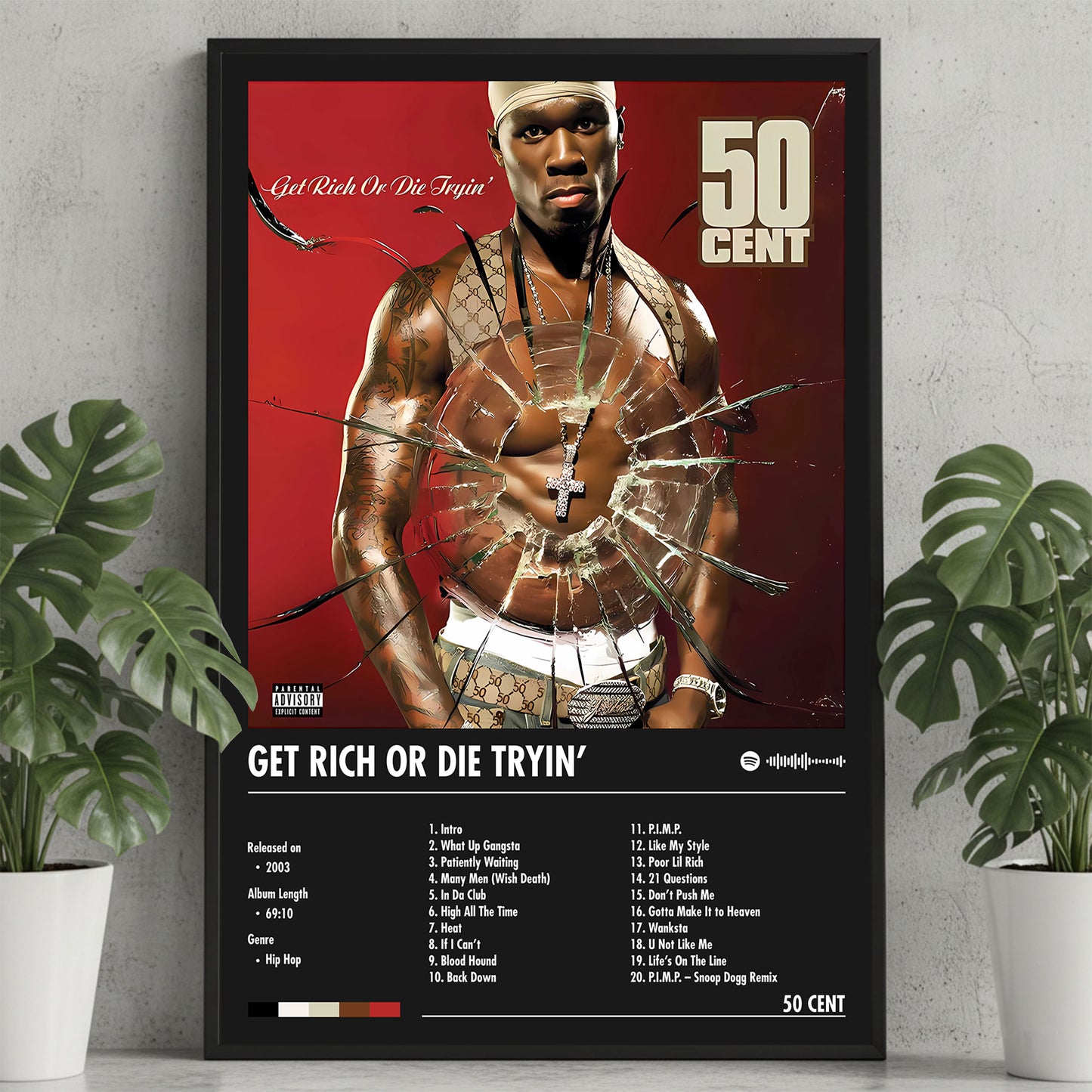 50 Cent "Get Rich or Die Tryin" Album Decor Poster (Digital Download)