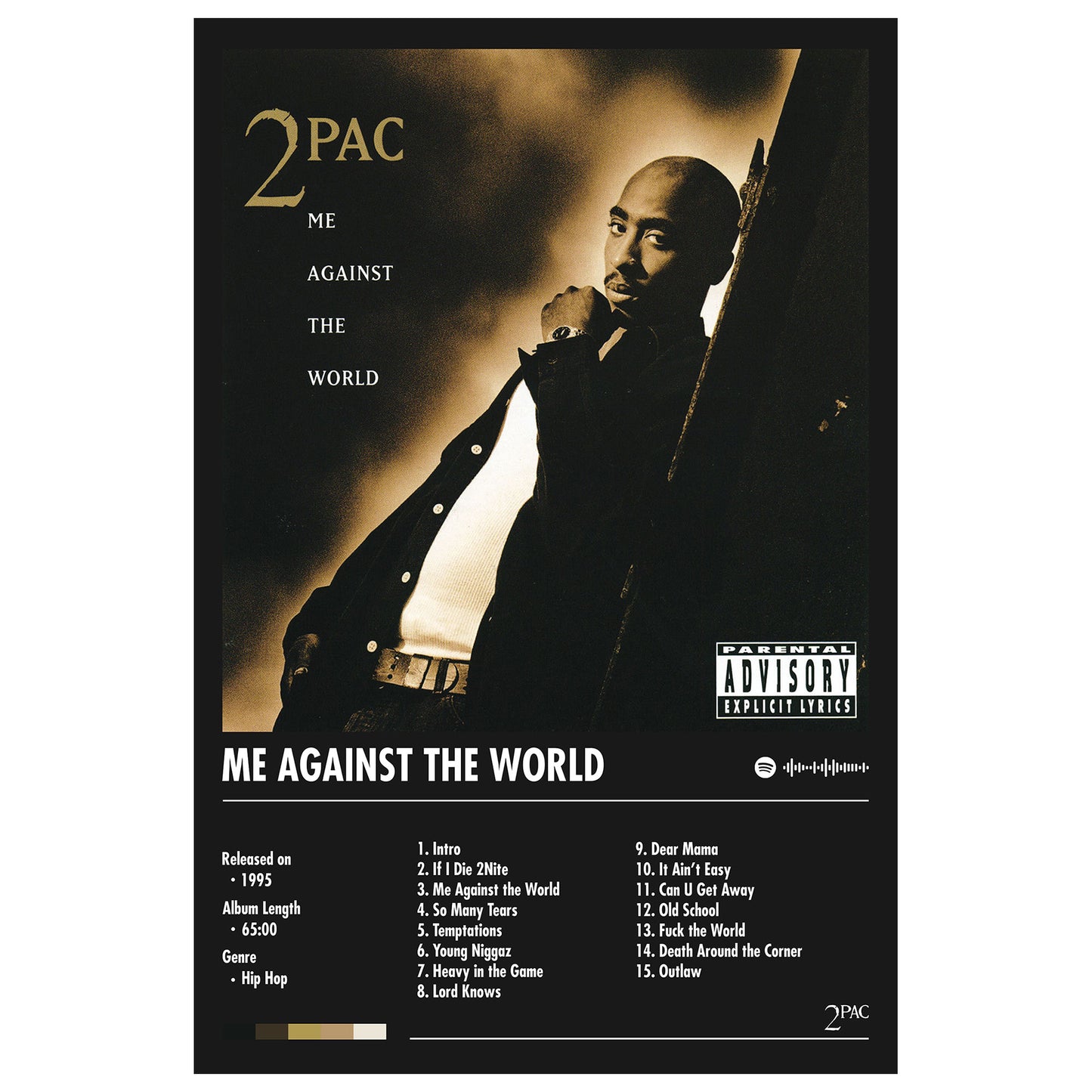 2Pac "Me Against The World" Album Decor Poster (Digital Download)