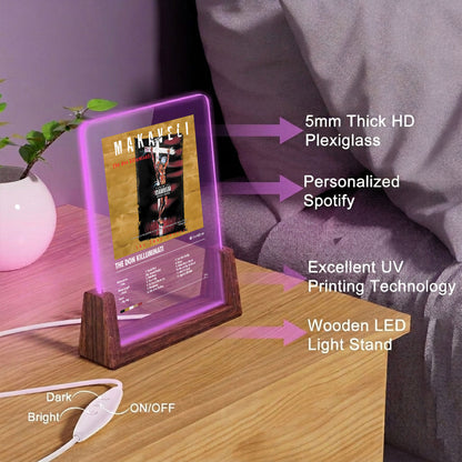 2Pac Makaveli Album Decor Acrylic LED Frame
