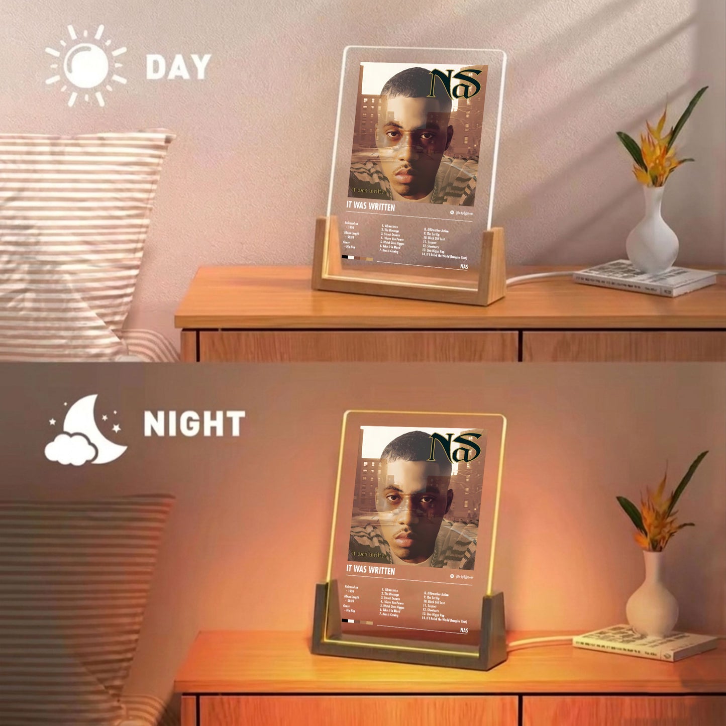 Nas "It Was Written" Album Decor Acrylic LED Frame