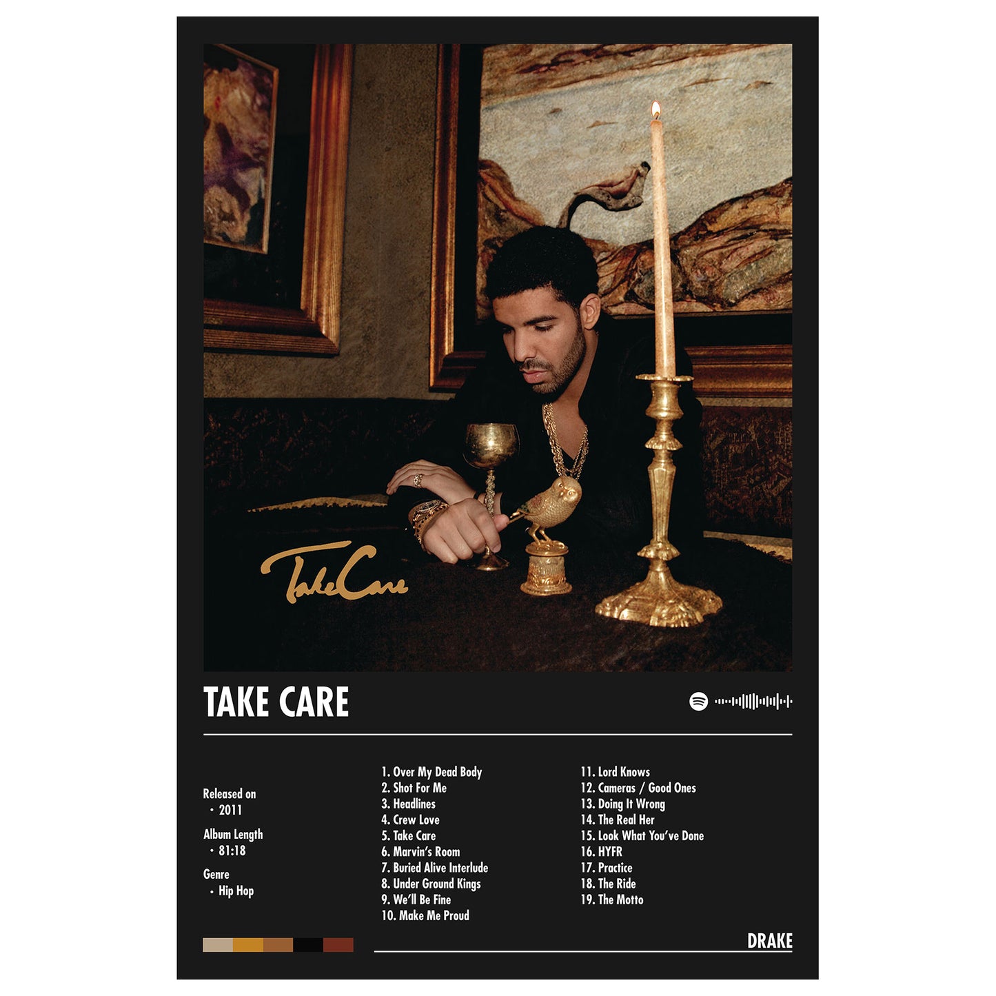 Drake "Take Care" Album Decor Poster (Digital Download)