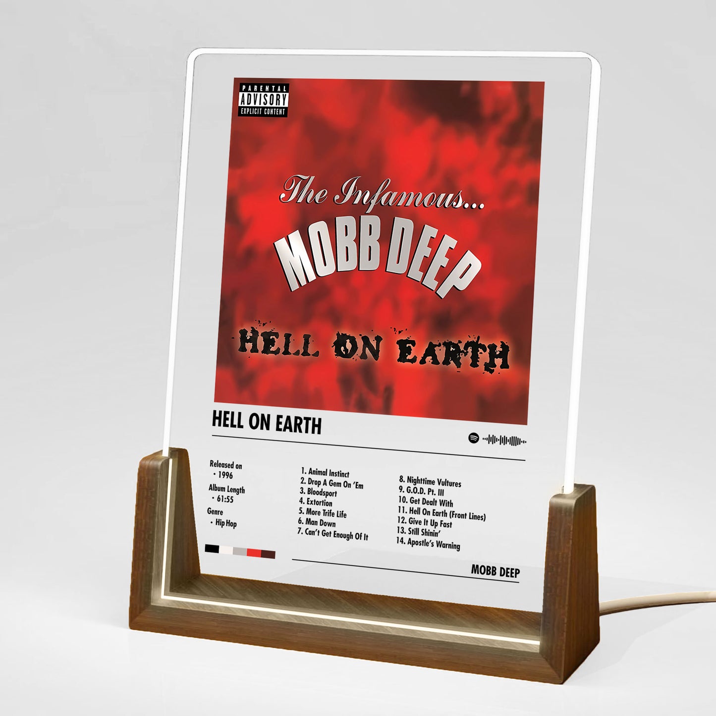 Mobb Deep "Hell on Earth" Album Decor Acrylic LED Frame