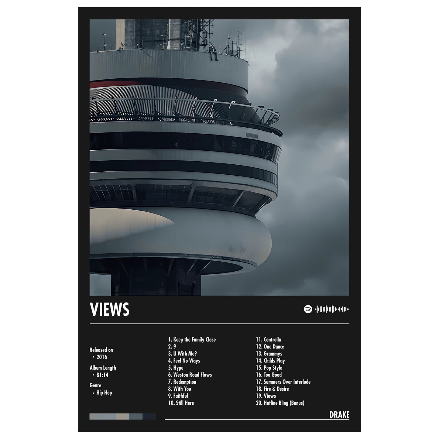 Drake "Views" Album Decor Poster (Digital Download)