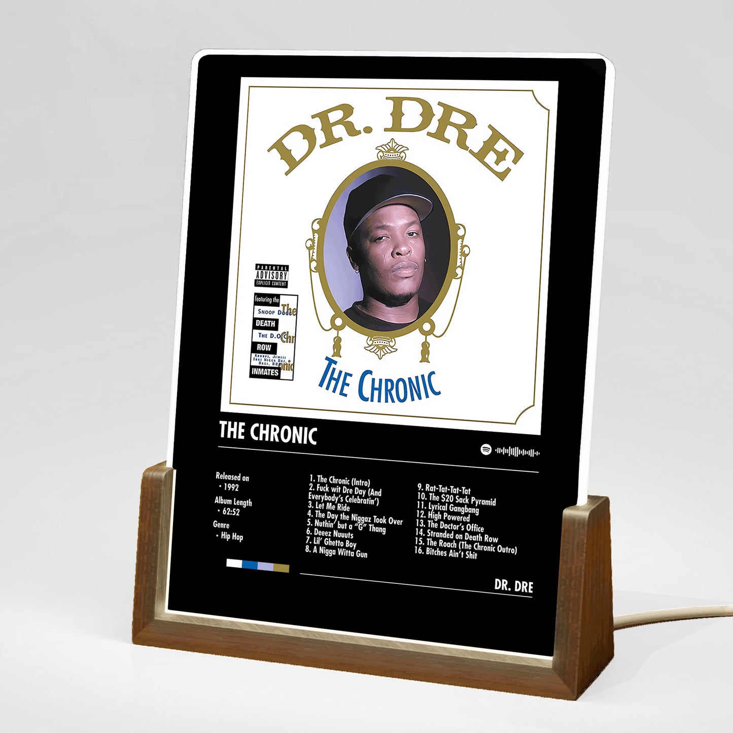 Dr. Dre "The Chronic" Album Decor Acrylic LED Frame