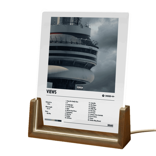 Drake "Views" Album Decor Acrylic LED Frame