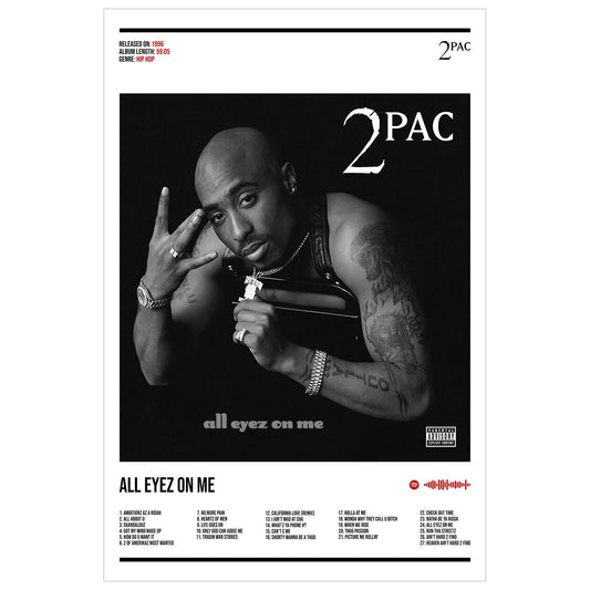 2Pac "All Eyez On Me" Album Decor Poster (Digital Download)
