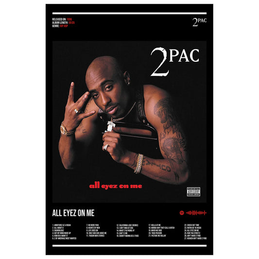2Pac "All Eyez On Me" Album Decor Poster (Digital Download)