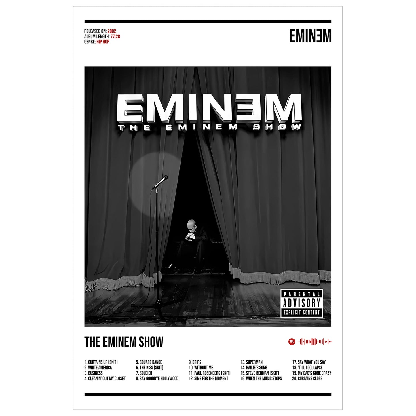 Eminem "The Eminem Show" Album Decor Poster (Digital Download)