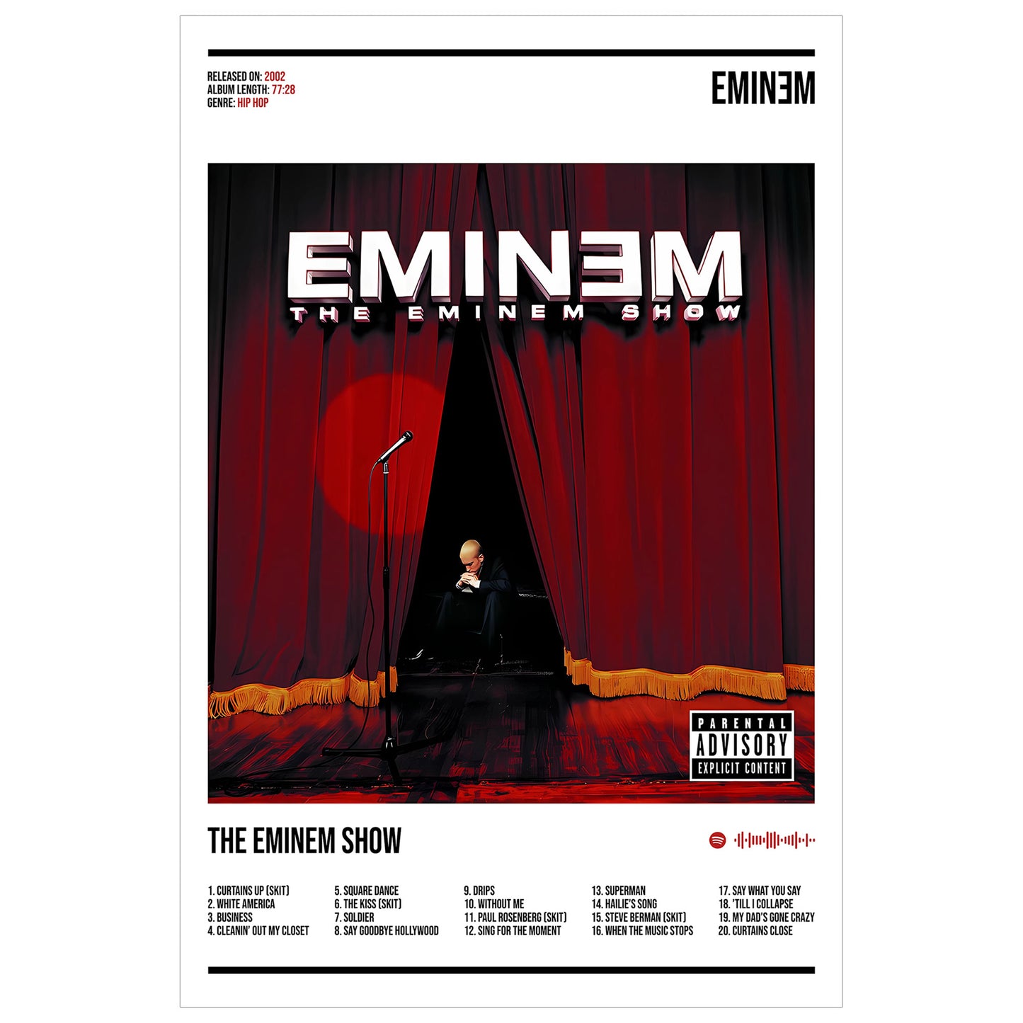 Eminem "The Eminem Show" Album Decor Poster (Digital Download)