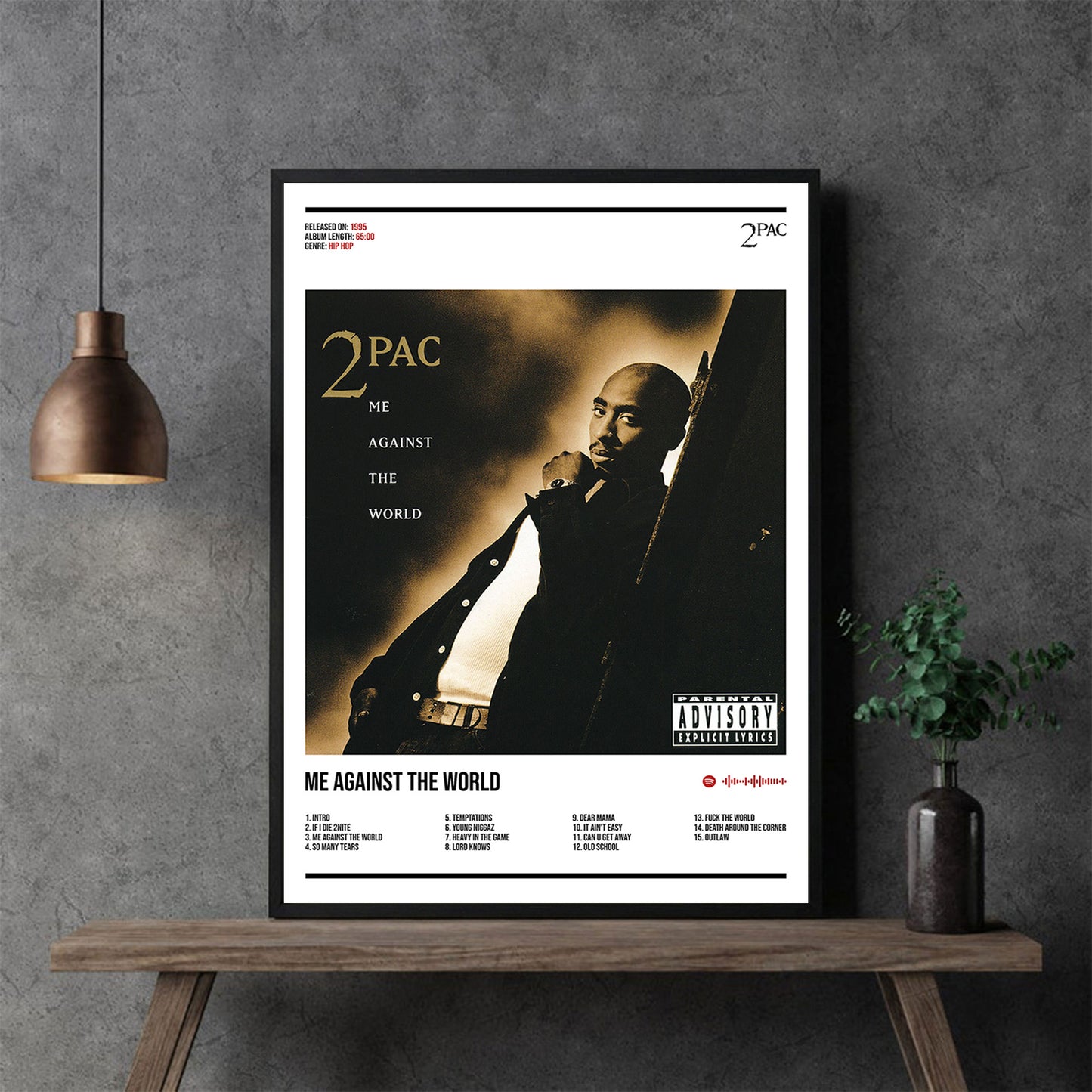 2Pac "Me Against The World" Album Decor Poster (Digital Download)