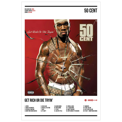 50 Cent "Get Rich or Die Tryin" Album Decor Poster (Digital Download)