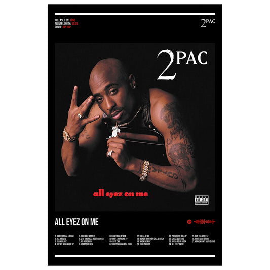2Pac "All Eyez On Me" Album Decor Poster (Digital Download)
