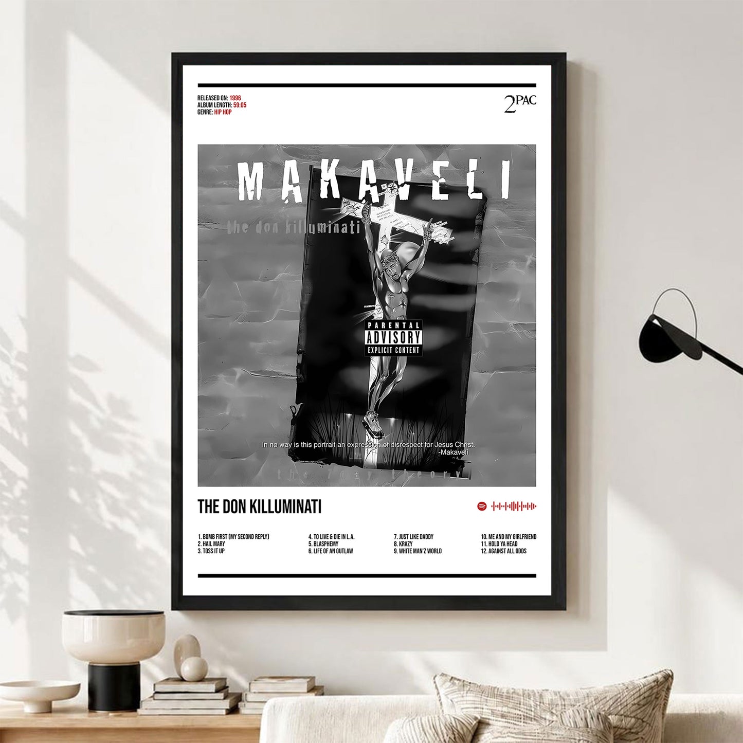2Pac "Makaveli" Album Decor Poster (Digital Download)