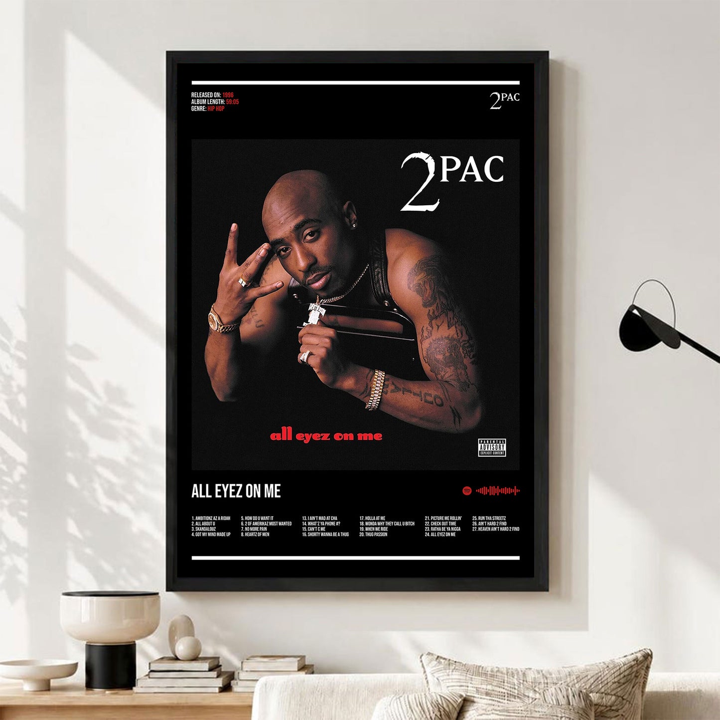 2Pac "All Eyez On Me" Album Decor Poster (Digital Download)