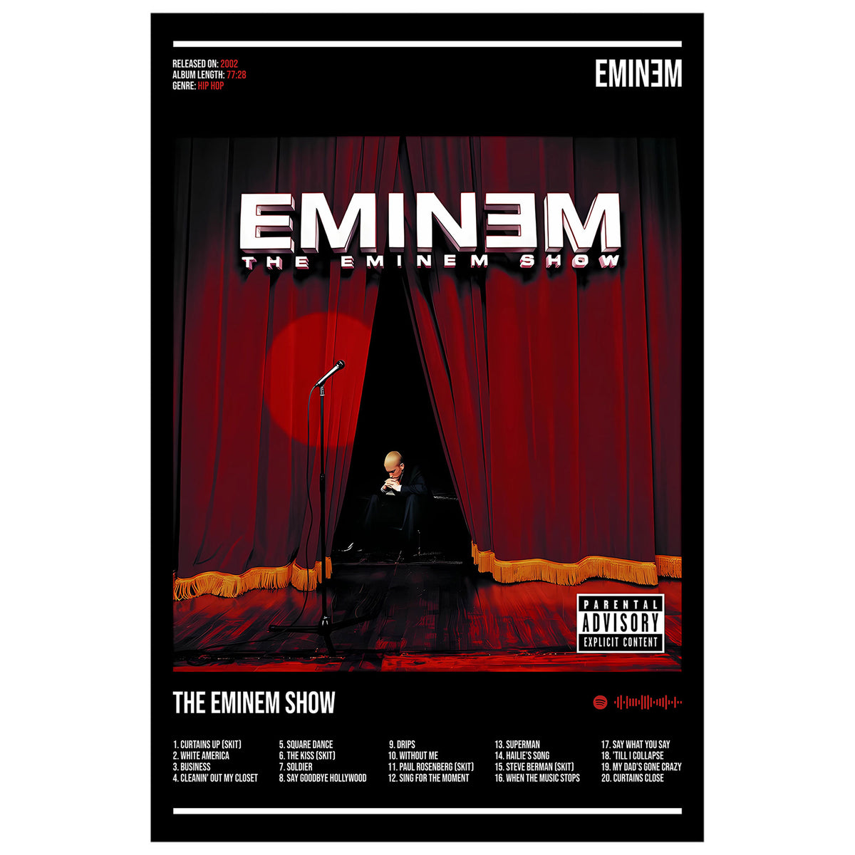 Eminem "The Eminem Show" Album Decor Poster (Digital Download)