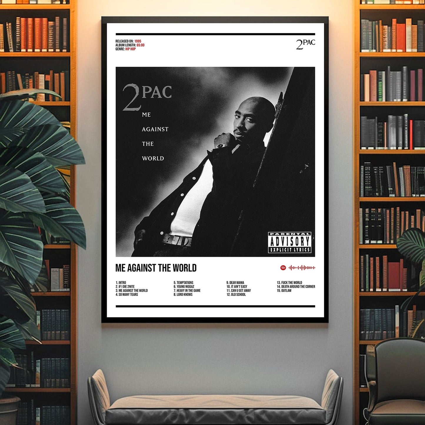 2Pac "Me Against The World" Album Decor Poster (Digital Download)
