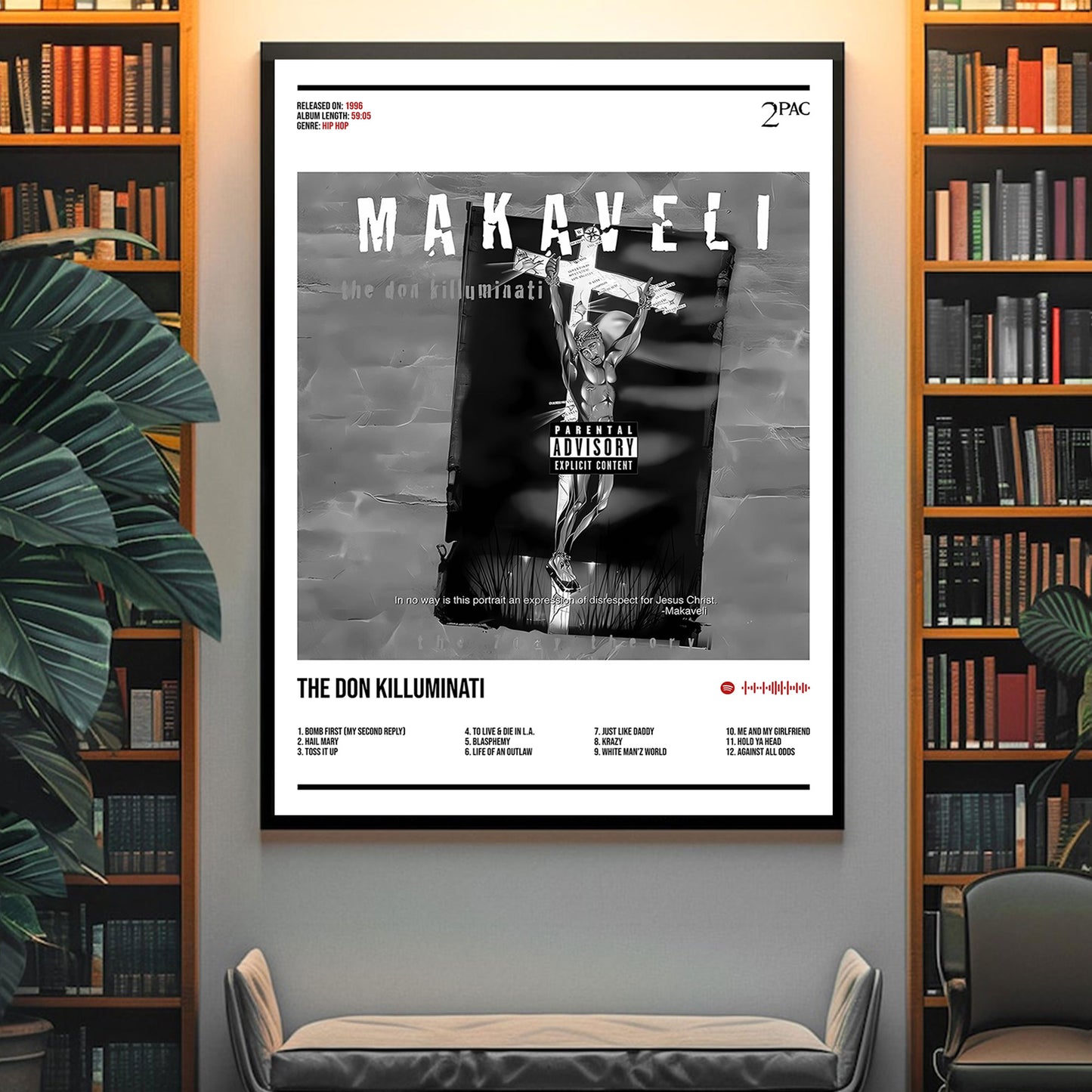 2Pac "Makaveli" Album Decor Poster (Digital Download)