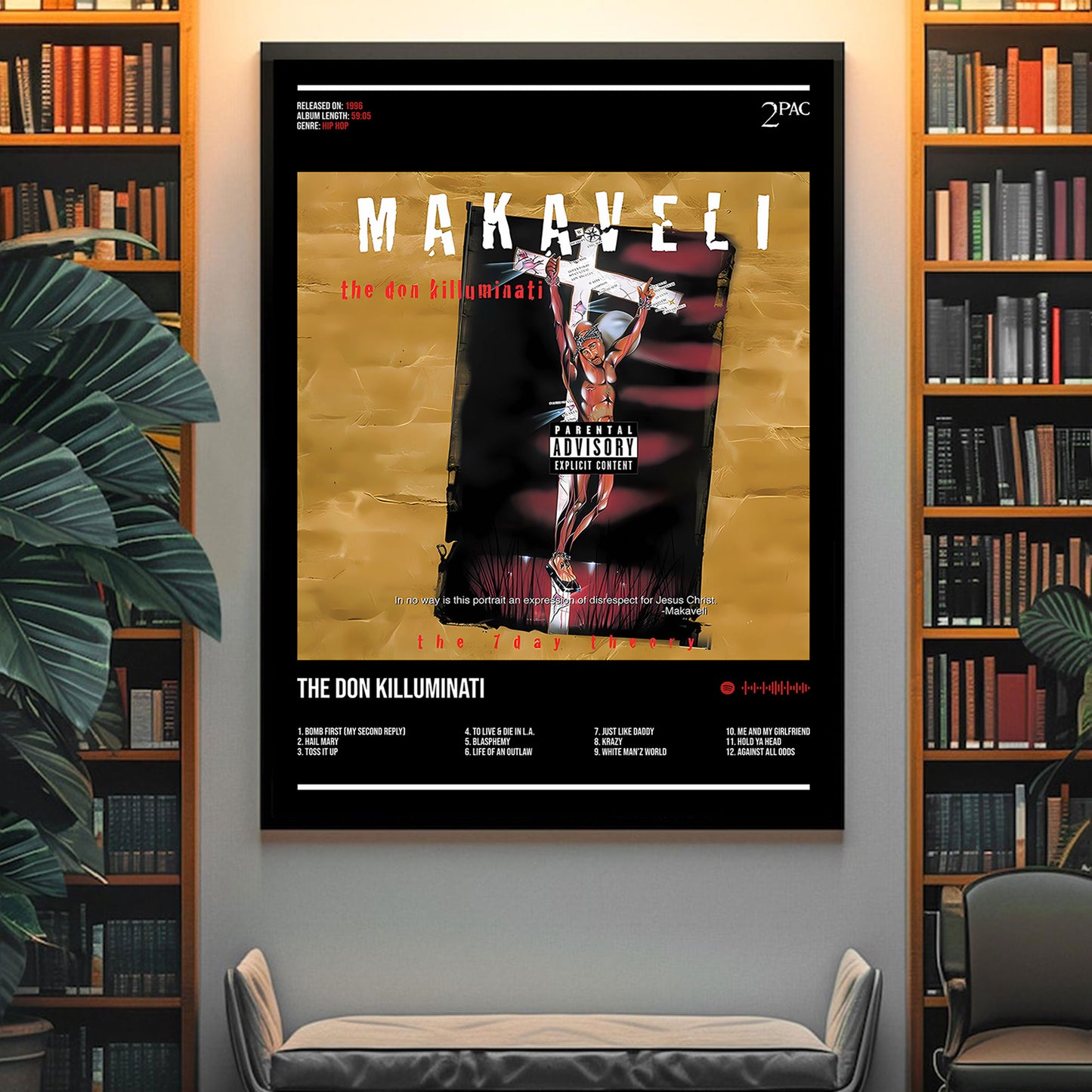 2Pac "Makaveli" Album Decor Poster (Digital Download)