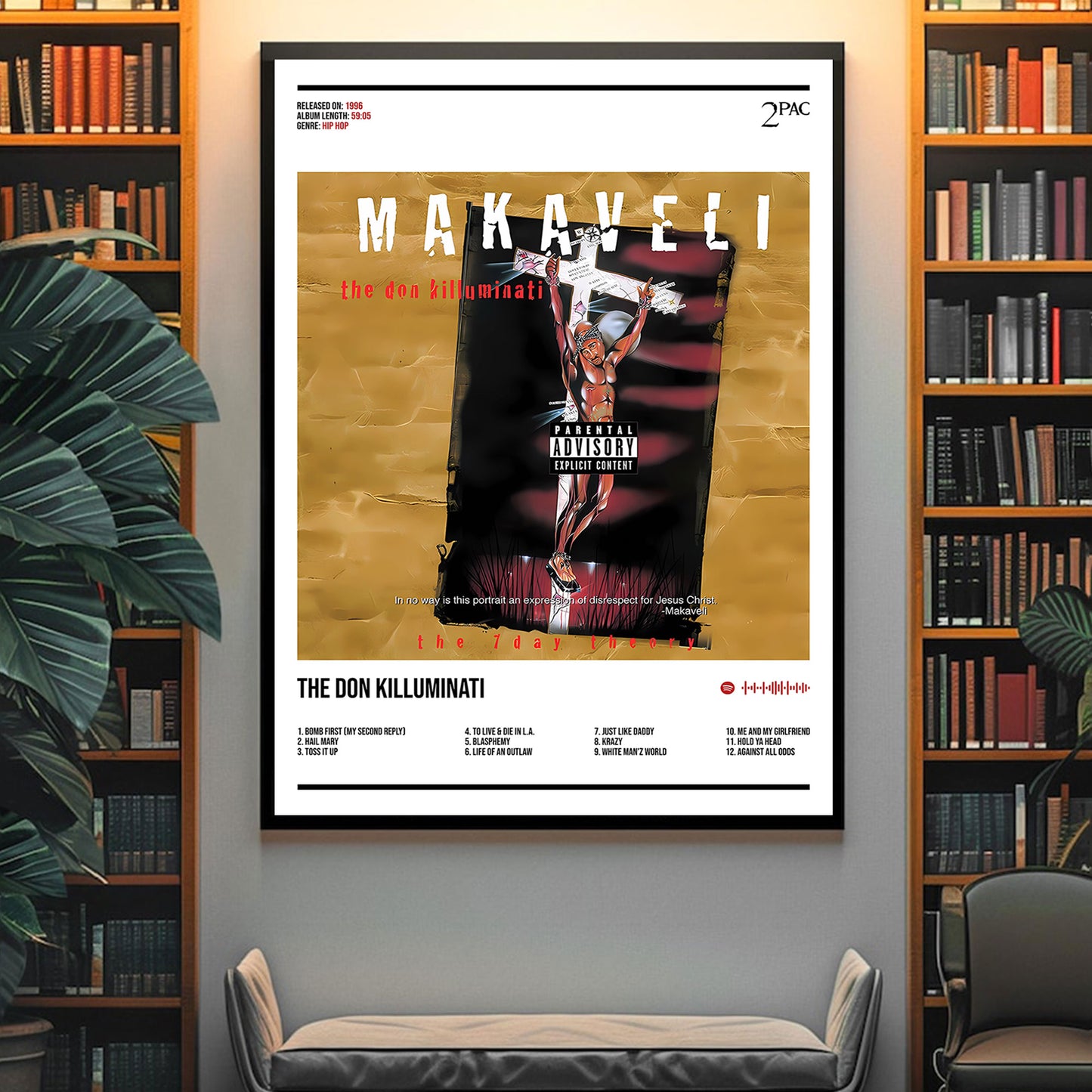 2Pac "Makaveli" Album Decor Poster (Digital Download)