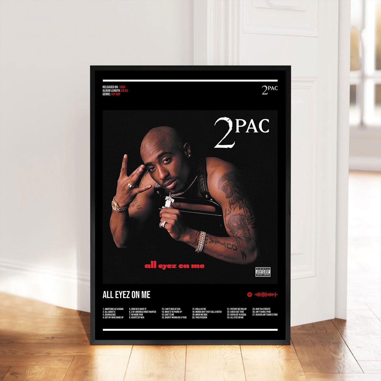 2Pac "All Eyez On Me" Album Decor Poster (Digital Download)