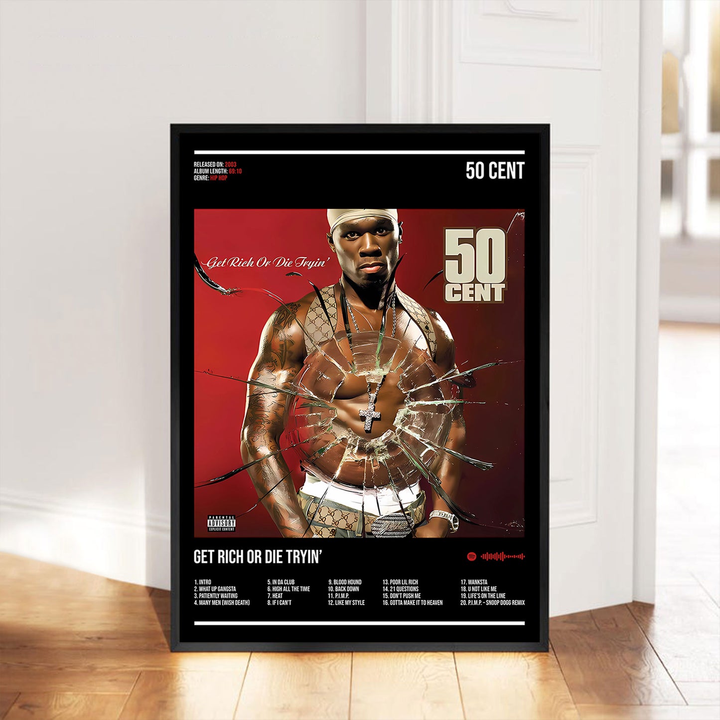50 Cent "Get Rich or Die Tryin" Album Decor Poster (Digital Download)