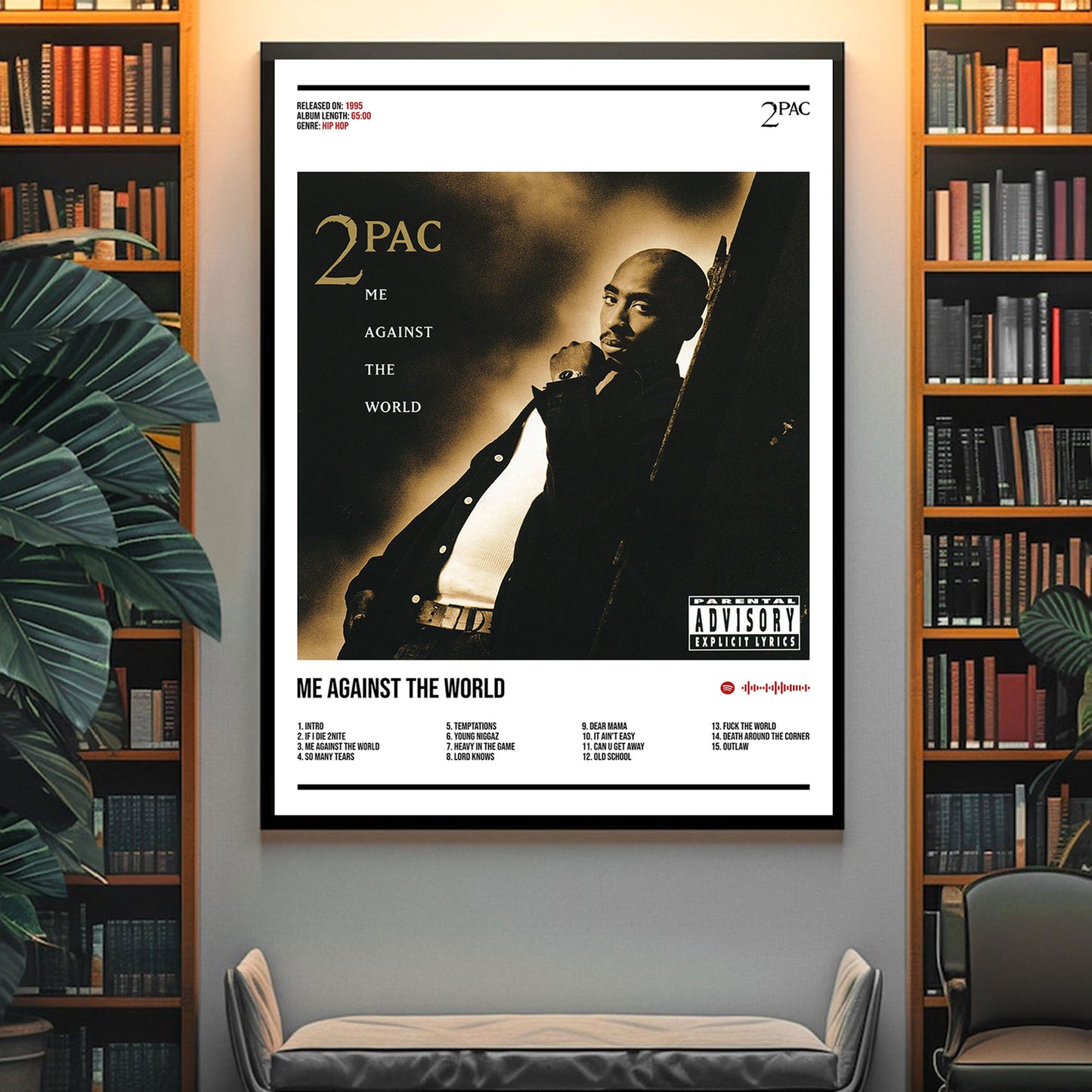 2Pac "Me Against The World" Album Decor Poster (Digital Download)