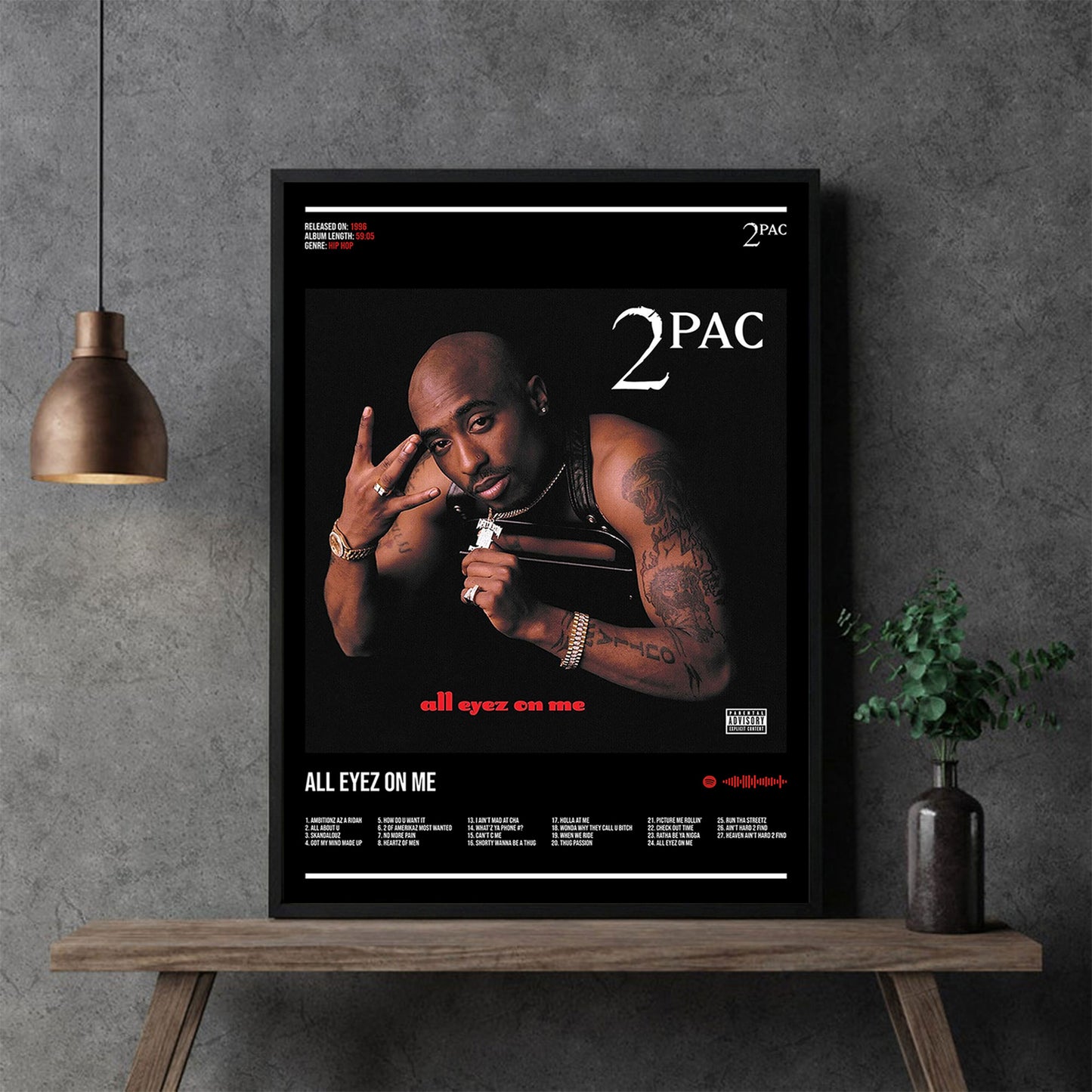 2Pac "All Eyez On Me" Album Decor Poster (Digital Download)