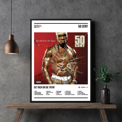 50 Cent "Get Rich or Die Tryin" Album Decor Poster (Digital Download)