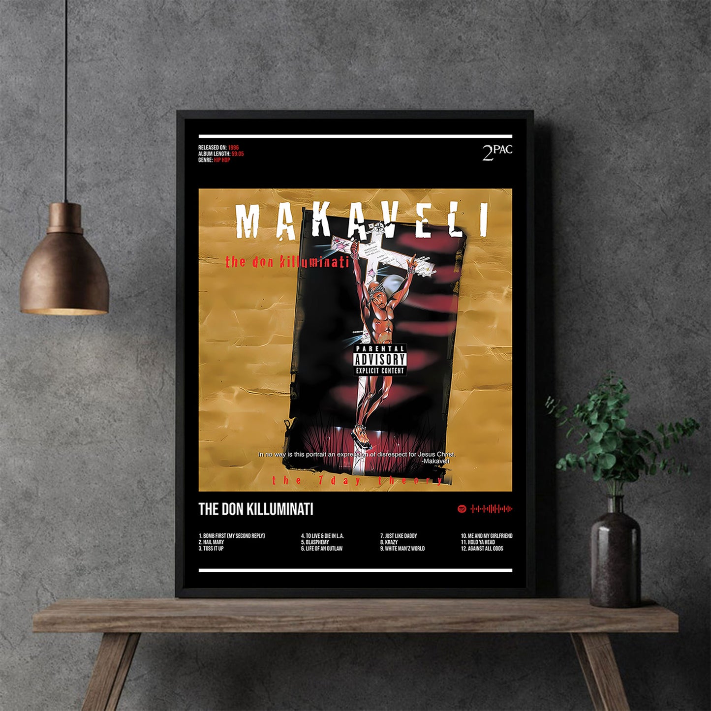 2Pac "Makaveli" Album Decor Poster (Digital Download)