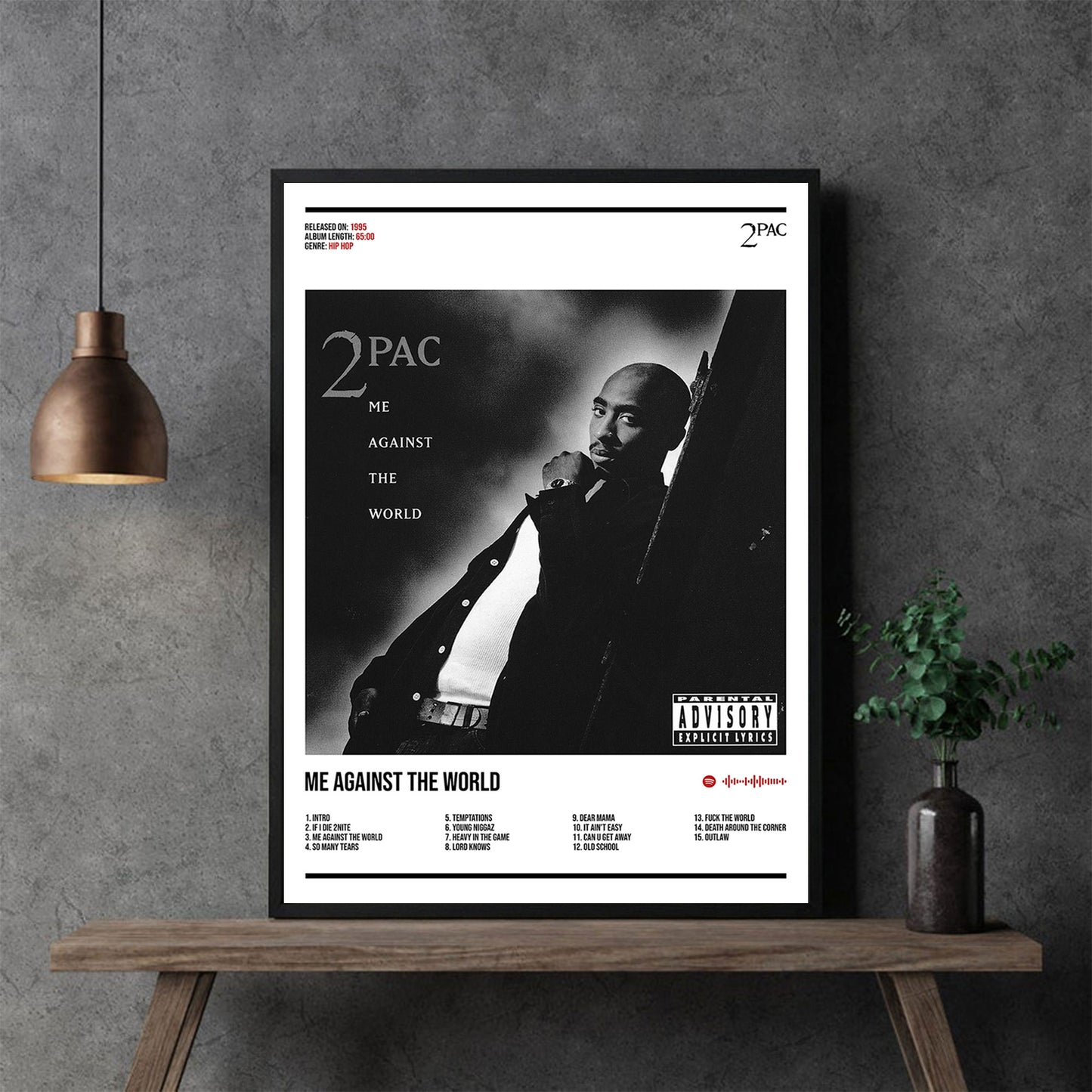 2Pac "Me Against The World" Album Decor Poster (Digital Download)