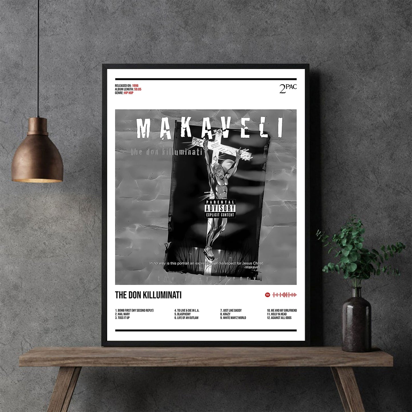 2Pac "Makaveli" Album Decor Poster (Digital Download)