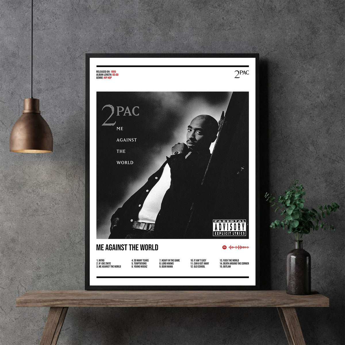 2Pac "Me Against The World" Album Decor Poster (Digital Download)