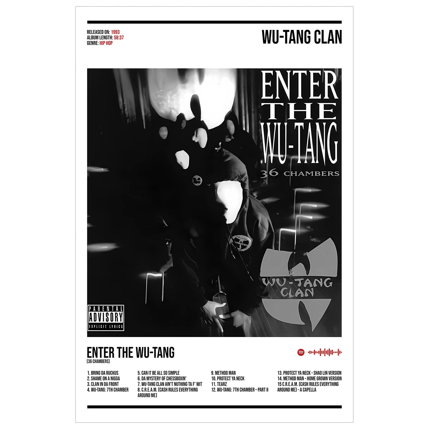 Wu-Tang Clan Album Decor Poster (Digital Download)